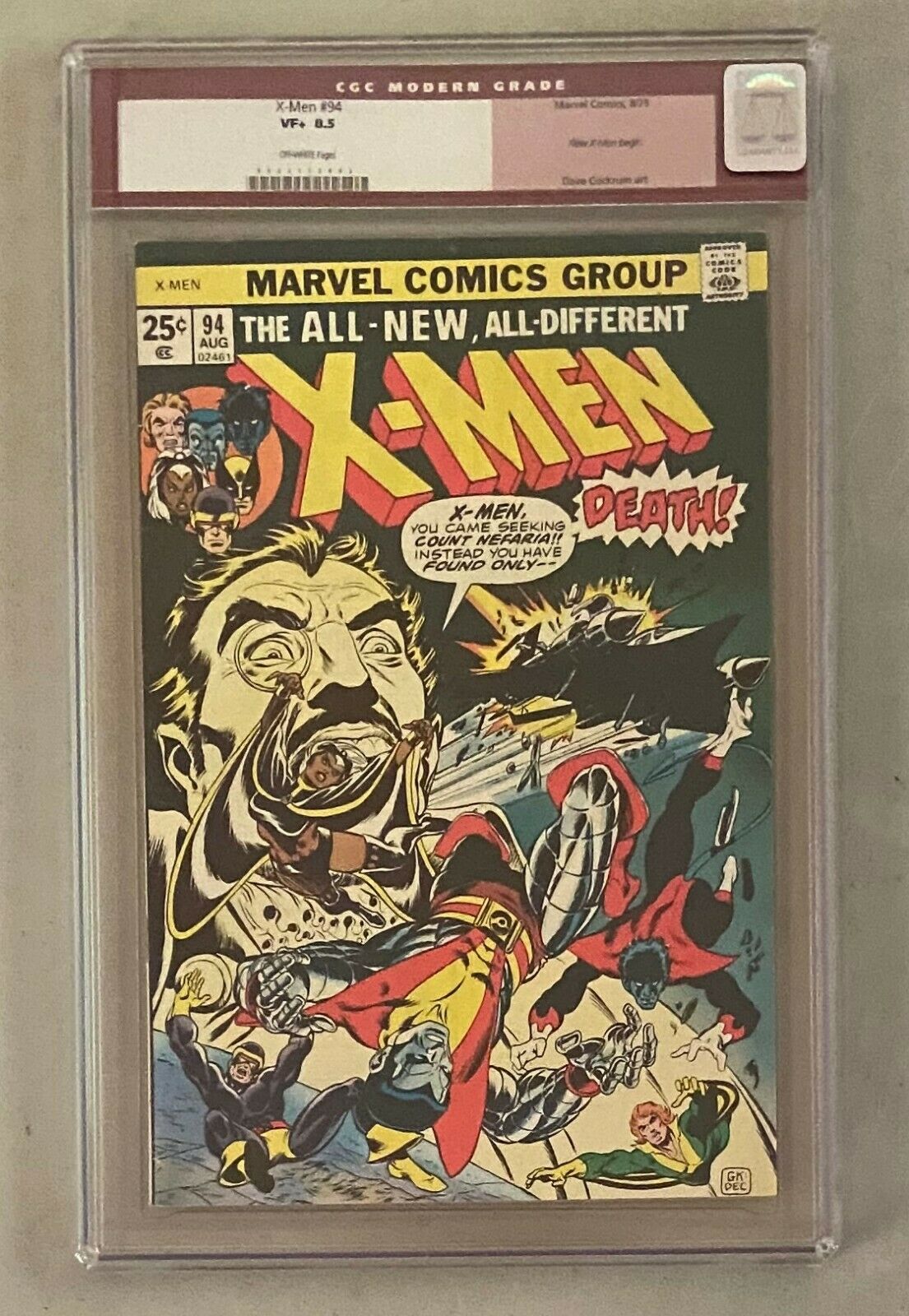 XMEN 94 Marvel Comics 1975 CGC 85 The New XMen Begin 