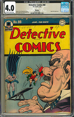 Detective Comics 88 OKAJIMA Pedigree RARE Batman WWII DC 1944 CGC 40