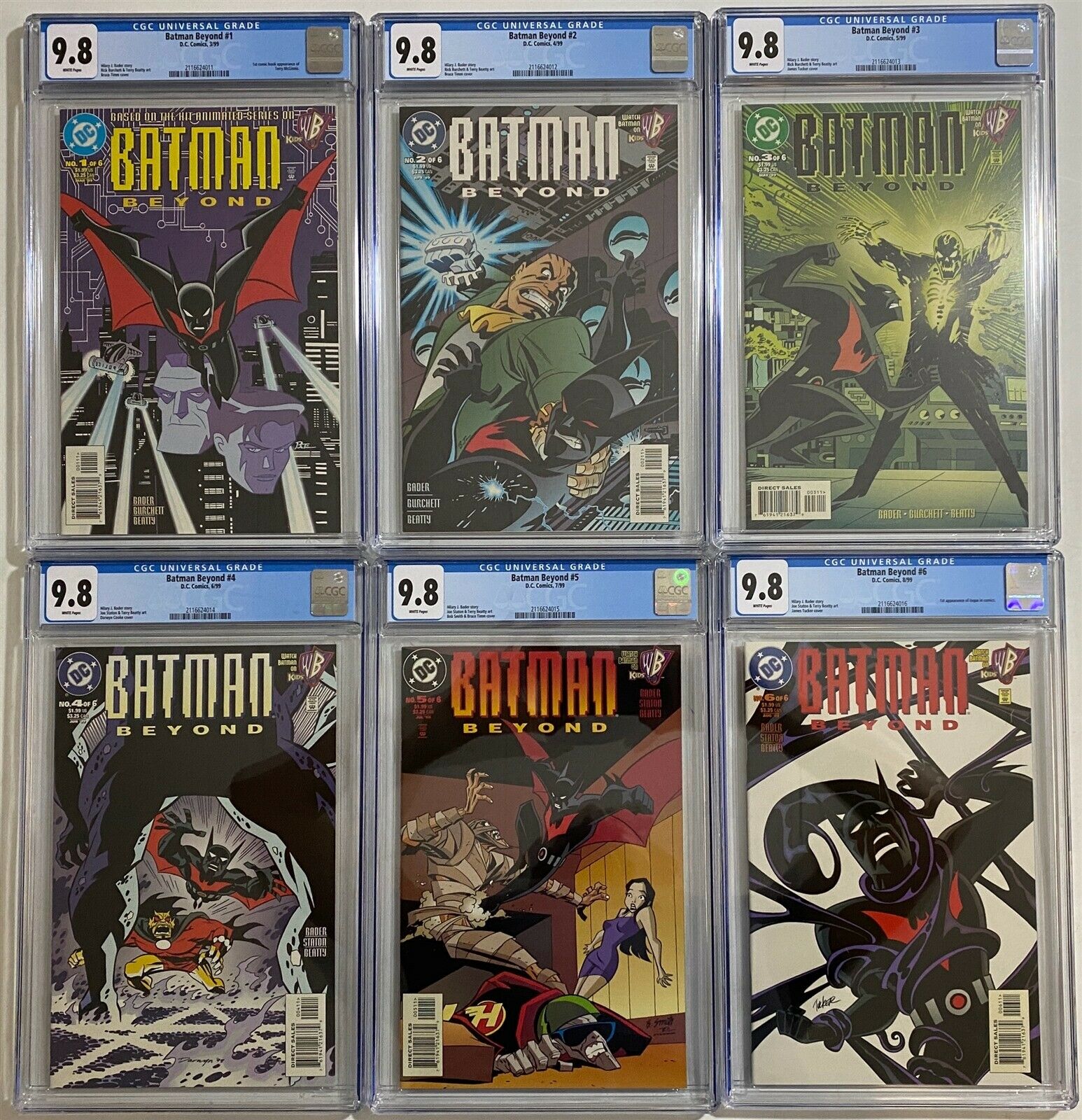 Batman Beyond 1  6 Full Run CGC Lot ALL 98 NMM 1st Terry McGinnis  Ink