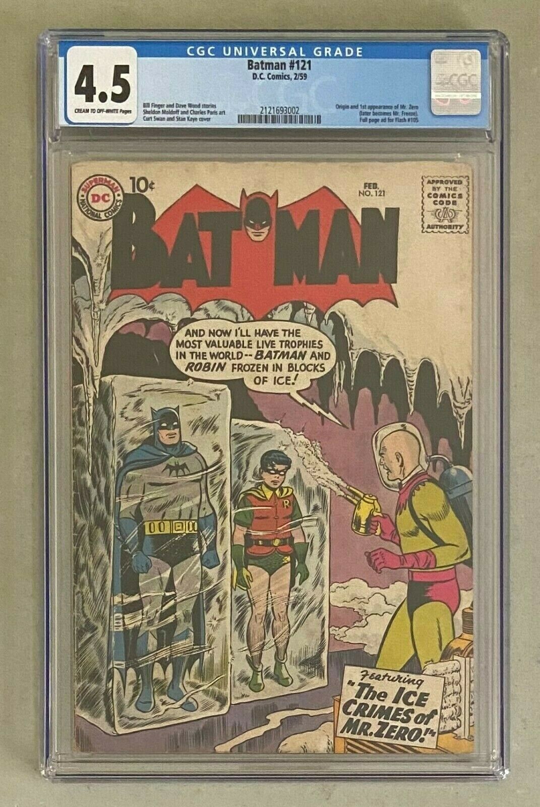 BATMAN 121 DC Comics 1959 CGC 45 Mr Zero  Mr Freeze  1st Appearance
