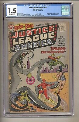 Brave and the Bold 28 CGC 15 OW Pages 1st app Justice League 1960 DC j 141