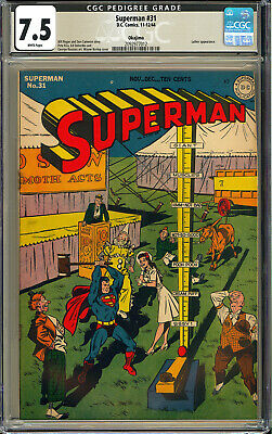 Superman 31 OKAJIMA Pedigree RARE High Grade WWII DC Comic 1944 CGC 75