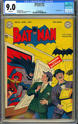 Batman 53 High Grade Original Owner Joker Golden Age DC Comic 1949 CGC 90