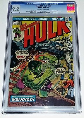 Incredible Hulk 180  1st brief WOLVERINE appearance 1974  CGC 92 beauty