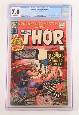 1965 Marvel Journey Into Mystery Thor 114 Silver Age Comic Book CGC Graded 70