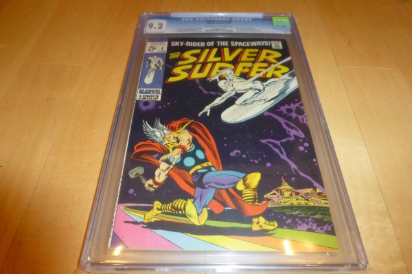 Silver Surfer 4 CGC 92 1969 Marvel Comics Thor vs SS classic cover