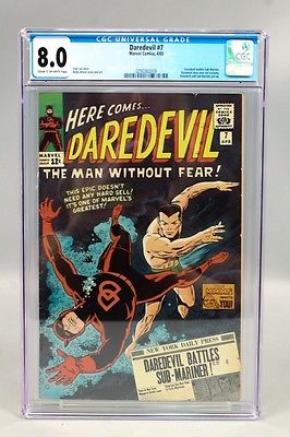 Vintage 1965 Marvel Daredevil 7 Comic Book CGC Graded 80 incl SubMariner