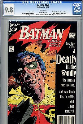 Batman 428 CGC 98 Death in the Family Jason Todd Robin Superman 426 427 429 WP