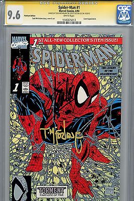SpiderMan 1990 1 CGC 96 SS Platinum cover Stan Lee Todd McFarlane White Pages