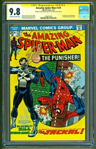 Amazing SpiderMan 129 1st app Punisher Signed Stan Lee  John Romita CGC 98