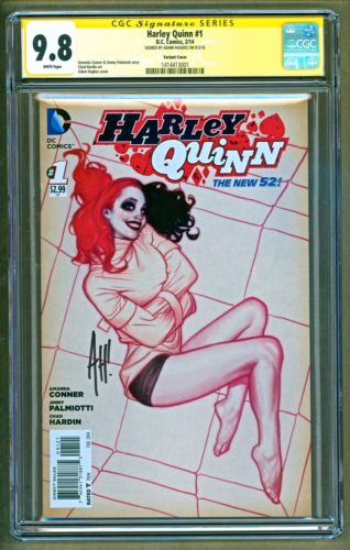 Harley Quinn 1 2014 DC Comics 125 Variant Signed Adam Hughes SS CGC 98