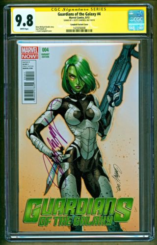 Guardians of the Galaxy 4 Marvel 150 Variant Signed J Scott Campbell CGC 98