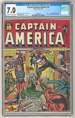 Captain America Comics 10 CGC 70 COW Final Simon  Kirby Issue