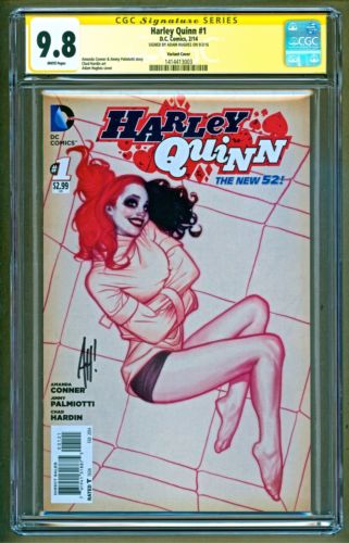Harley Quinn 1 2014 DC Comics 125 Variant Signed Adam Hughes SS CGC 98