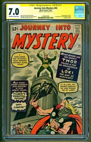 Journey Into Mystery Thor 85 1962 Marvel 1st app Loki Signed Stan Lee CGC 70