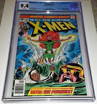 XMen 101  Origin and 1st app of Phoenix 1977 Stunning CGC 94 white pages