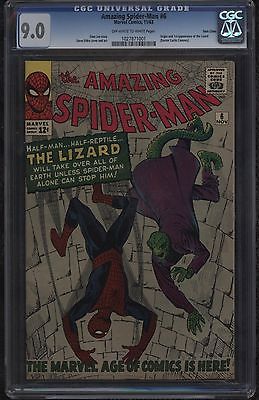 AMAZING SPIDERMAN 6 TWIN CITIES COPY CGC 90  OFF WHITEWHITE PAGES