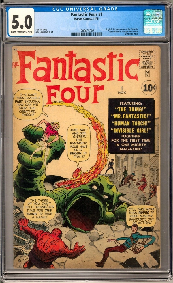 Fantastic Four 1 CGC 50 COW Origin  1st Appearance of the Fantastic Four 