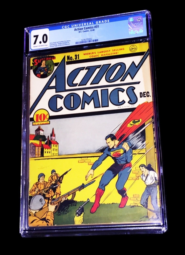 SUPERMAN ACTION COMICS 31 ORIGINAL AUTHENTIC DECEMBER COMIC BOOK CGC 70 COWCc