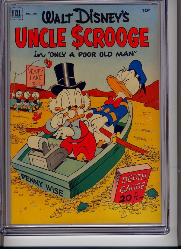 Uncle Scrooge  Four Color 386 1 CGC 60 Barks cs Dell 1952