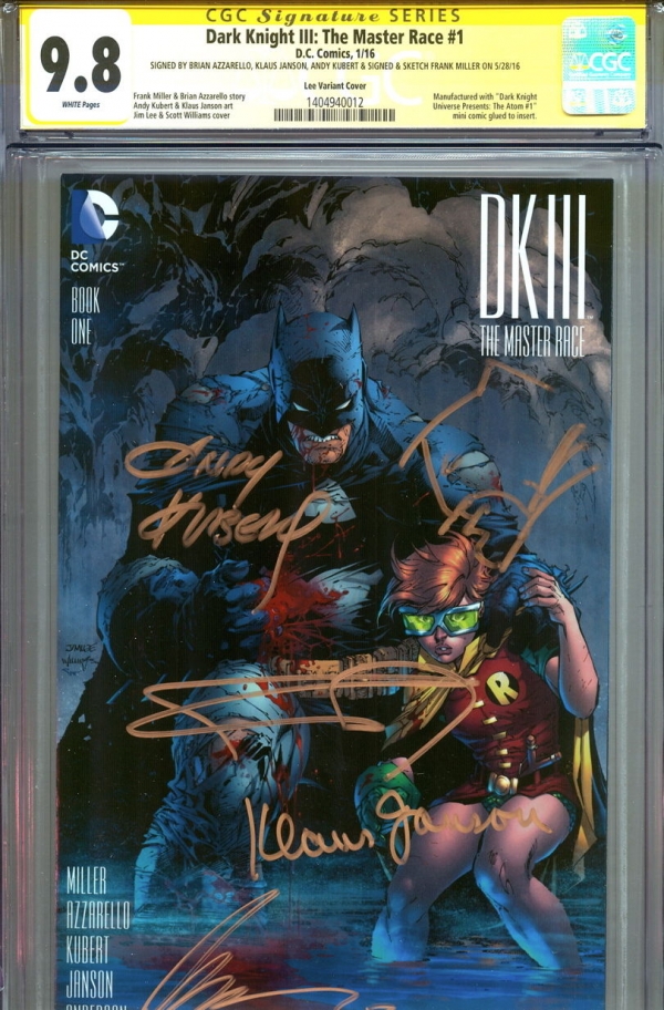 CGC SS 98 DKIII 1 Jim Lee 1500 Batman Variant Original Art Sketch Frank Miller