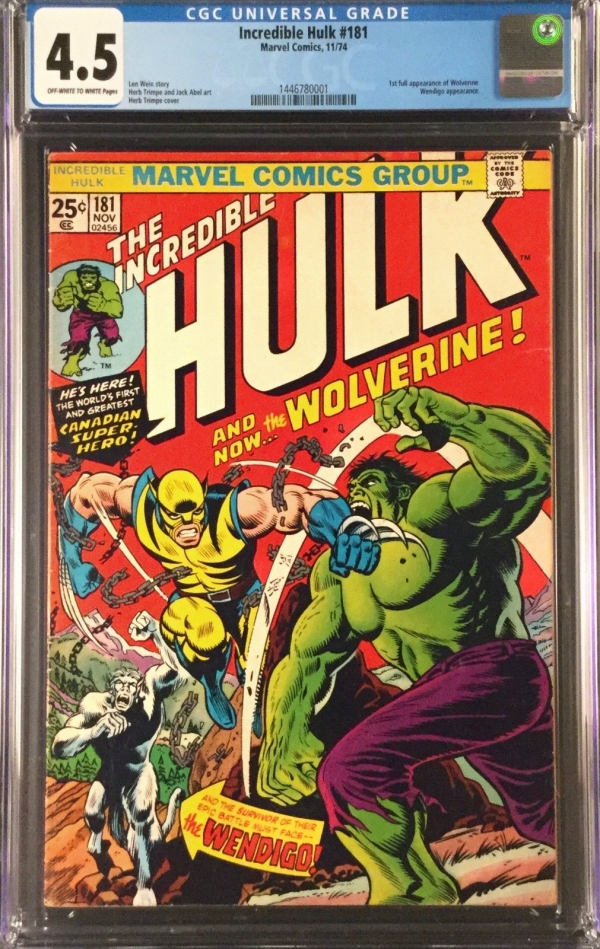 Incredible Hulk  181 1st Wolverine KEY  Awesome CGC