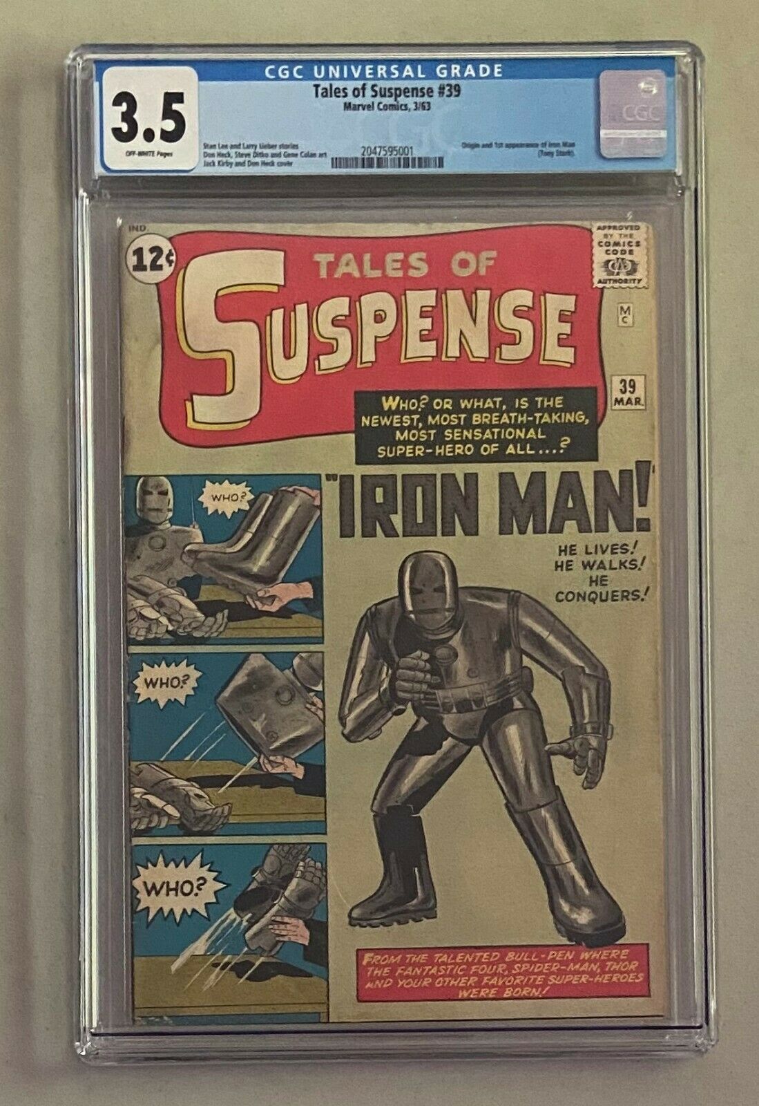 TALES OF SUSPENSE 39 IRON MAN Origin  1st Appearance Marvel 1963 CGC 35 RARE