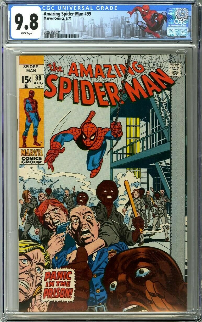 Amazing SpiderMan 99 1971 CGC 98 White Pages
