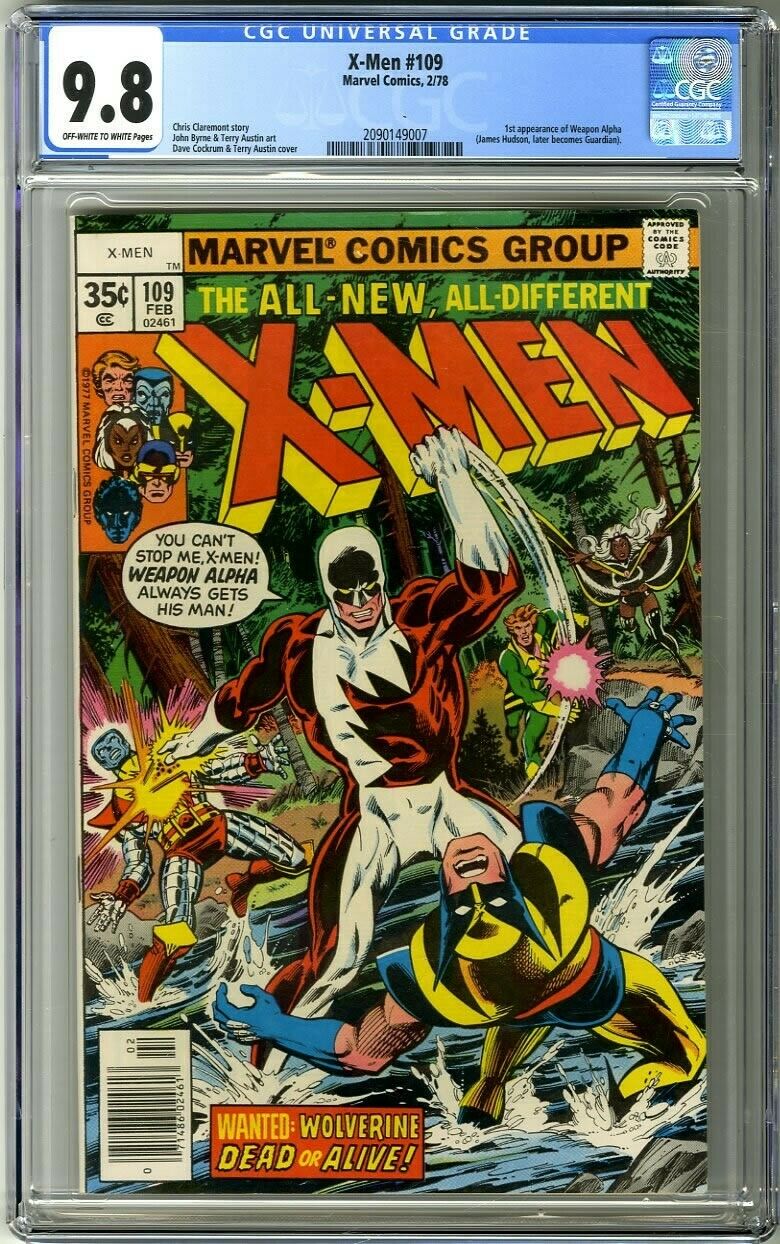 XMen 109 1978 CGC 98 OW White Pages 1st appearance of Weapon Alpha