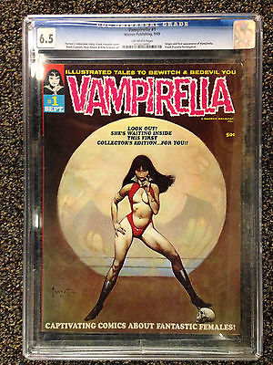 VAMPIRELLA 1969 1 CGC 65 F ORIGIN  1ST APPEARANCE WARREN MAGAZINE FRAZETTA