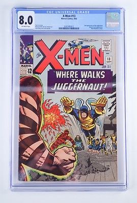 Vintage 1965 Marvel XMen 13 Where Walks Juggernaut Comic Book CGC Graded 80