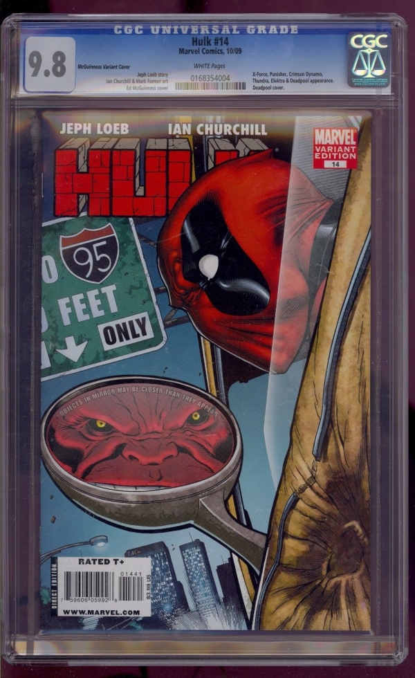 HULK 14 DEADPOOL VARIANT CGC 98 RARE VARIANT  COMIC KINGS