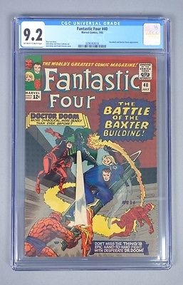 Vintage 1965 Marvel Comics Fantastic Four 40 CGC Graded 92 Silver Age Comic