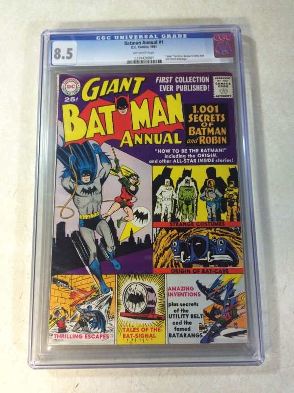 BATMAN ANNUAL 1 CGC 85 ROBIN 1961 ORIGIN  BATCAVE CURT SWAN