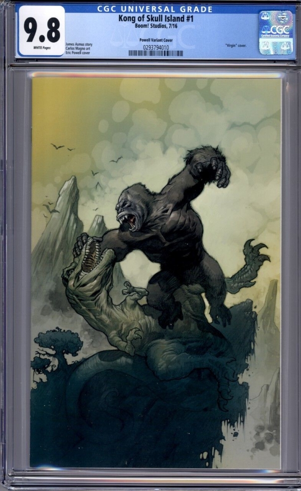 Kong of Skull Island 1  King Kong Rare Eric Powell Variant  1st Print CGC 98