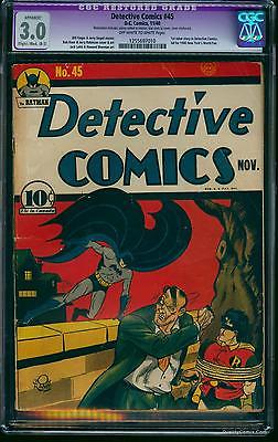 Detective Comics 45 CGC GDVG 30 OffWhite to White   Batman DC