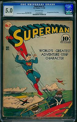 Superman 7 CGC VGFN 50 OffWhite   DC Comics