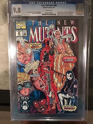 New Mutants 98 CGC Graded 98 WHITE PAGES  1st DEADPOOL  MARVEL MINT