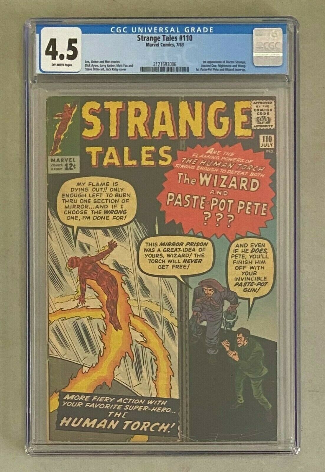 STRANGE TALES 110 Marvel Comics 1963 CGC 45 Doctor Strange 1st Appearance 