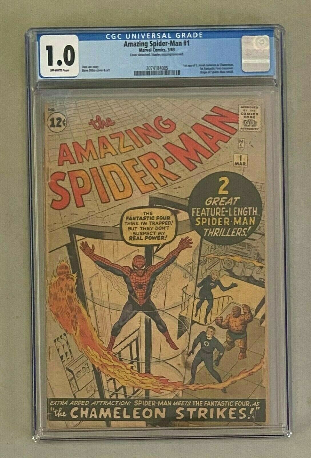 AMAZING SPIDERMAN 1 Marvel 1963 CGC 10 Jonah Jameson Chameleon 1st Appearance
