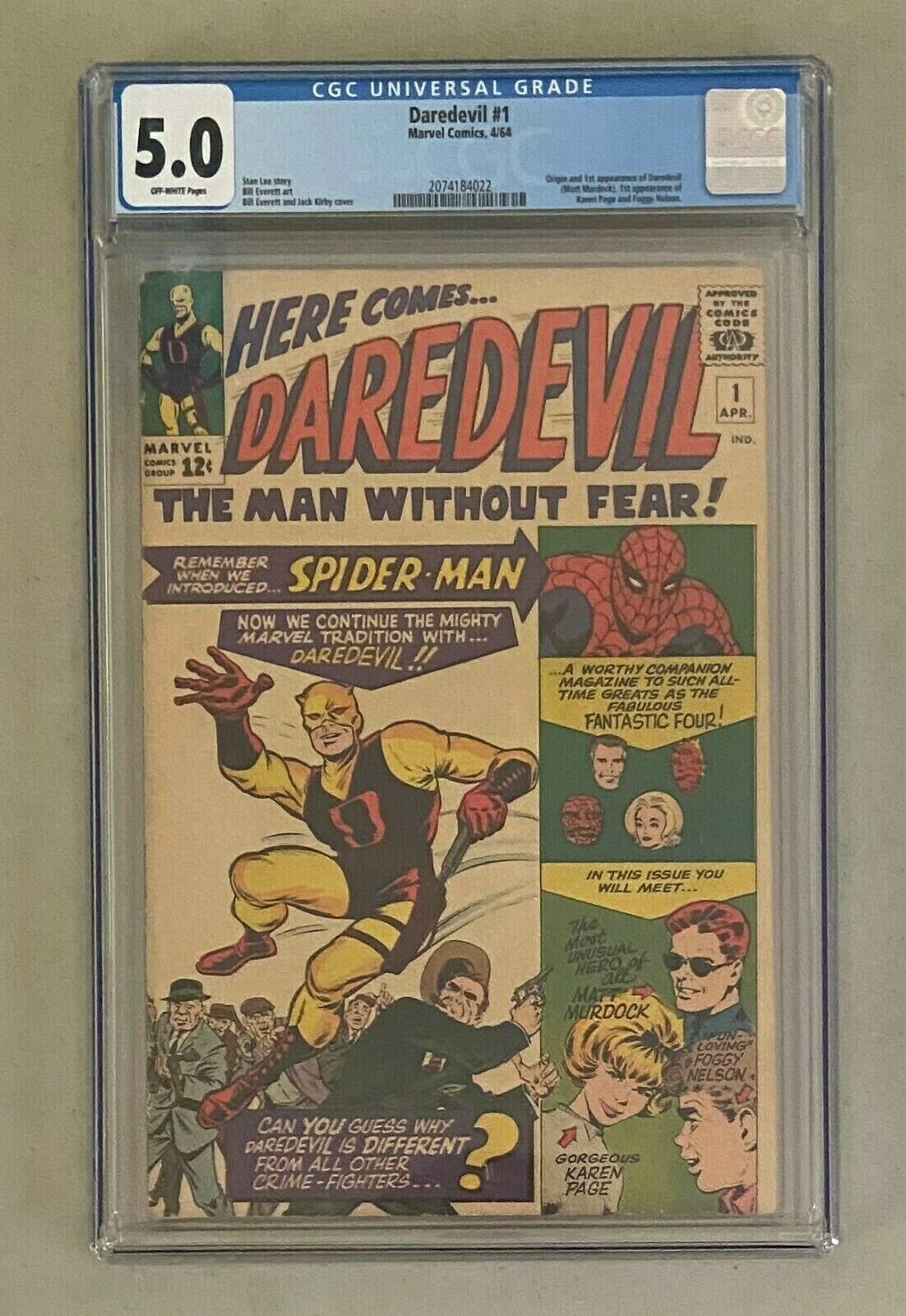 DAREDEVIL 1 Marvel Comics 1964 CGC 50 Origin  1st Appearance Matt Murdock 