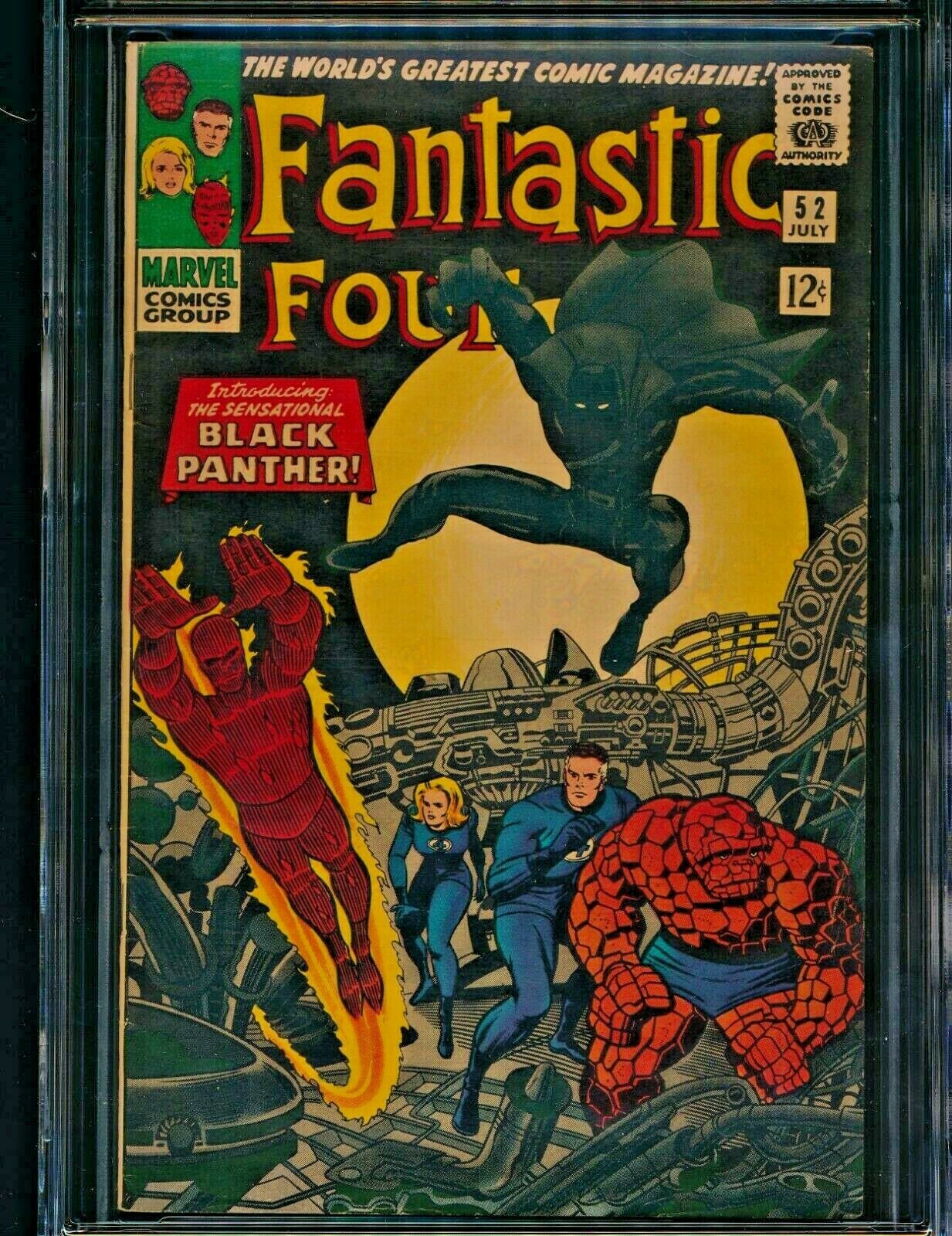 FANTASTIC FOUR 52 0766 CGC 70 1ST APP BLACK PANTHER INHUMANS APP OWWP