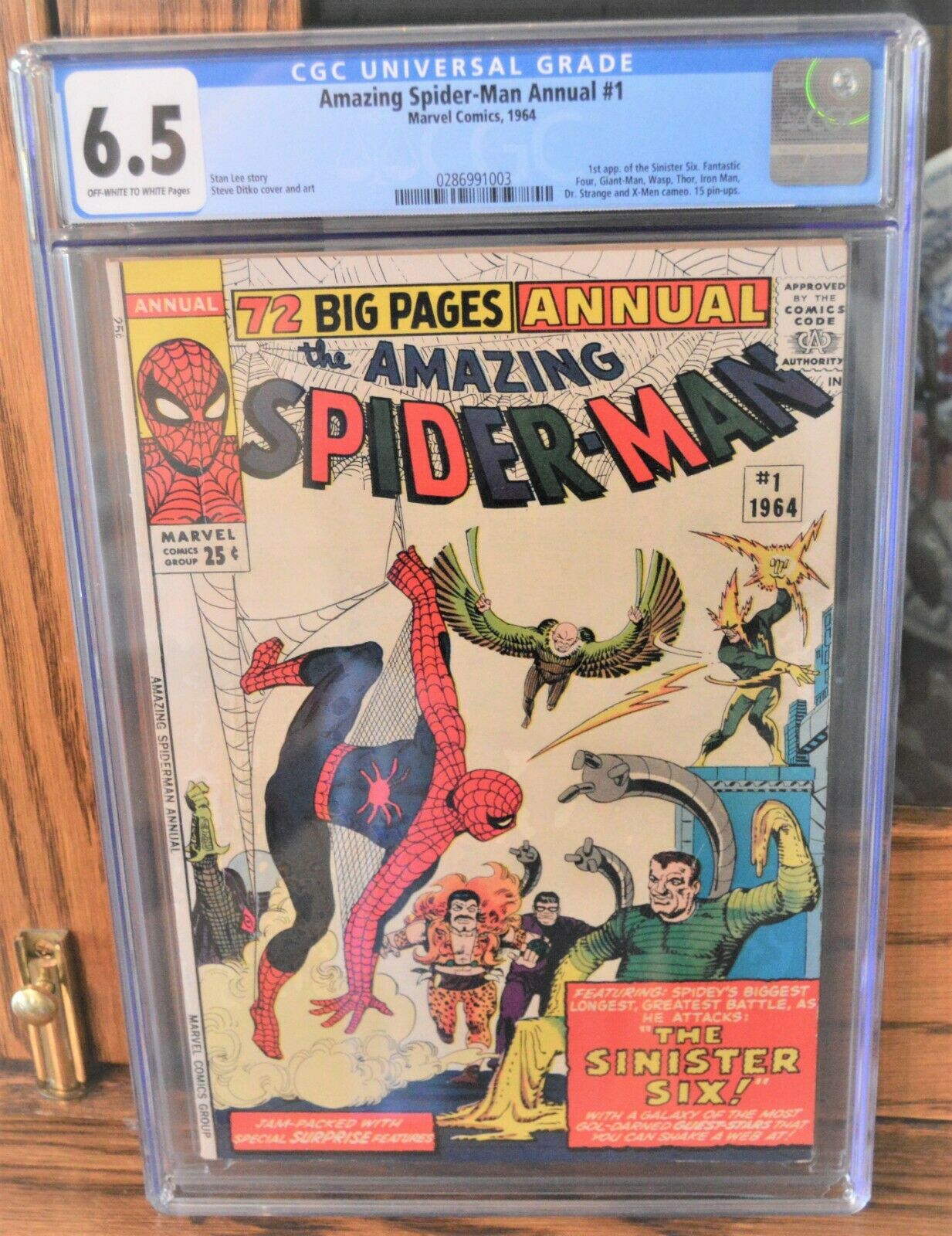 Amazing SpiderMan Annual 1 CGC 65  OW WP First Sinister Six 1st Appearance 