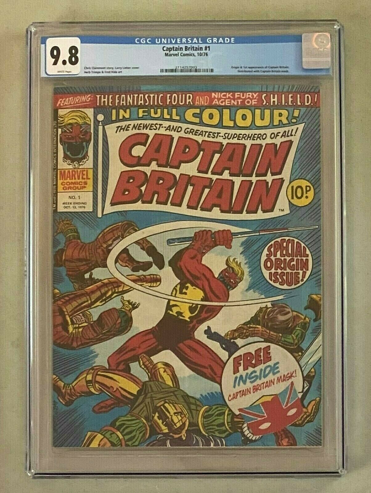 CAPTAIN BRITAIN 1 Marvel Comics 1976 CGC 98 Origin  1st Appearance 