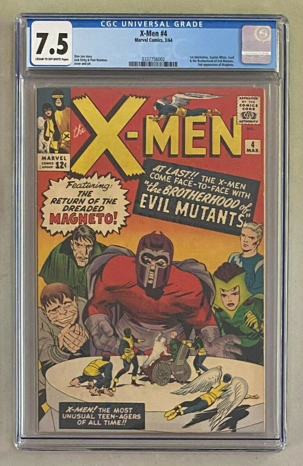 XMEN 4 Marvel 1964 CGC 75 Quicksilver Scarlet Witch and Toad 1st Appearance