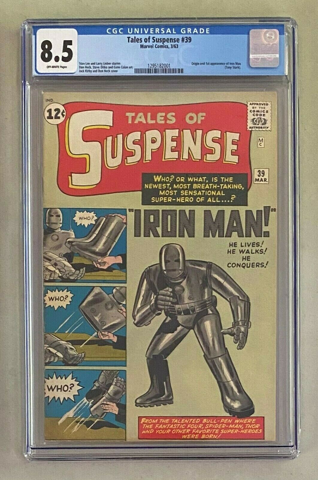 TALES OF SUSPENSE 39 Marvel Comics 1963 CGC 85 Origin  1st Appearance 