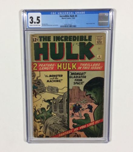 Incredible HULK 4 CGC 35 KEY Origin of Hulk retold Nov1962 Marvel Comics