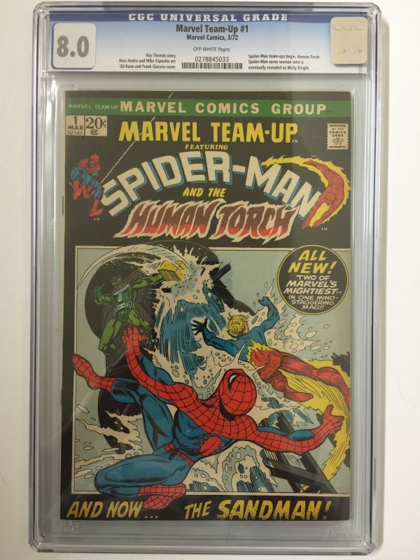 CGC 80 MARVEL TEAMUP 1  SPIDERMAN  HUMAN TORCH  