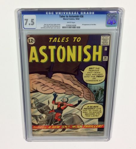 Tales To Astonish 36 KEY CGC 75 WHITE 3rd AntMan Oct1962 Marvel Comics