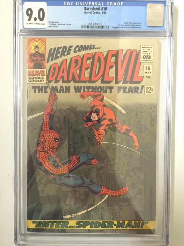 CGC 90 DAREDEVIL 16  KEY  1ST ROMITA SPIDERMAN ART  